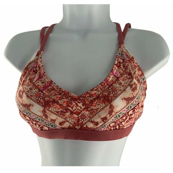 Xhilaration Bikini Top Womens Size XL Multicolor Floral Swimwear Lightly Padded - Picture 1 of 5